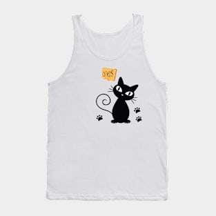 black cat says yes Tank Top